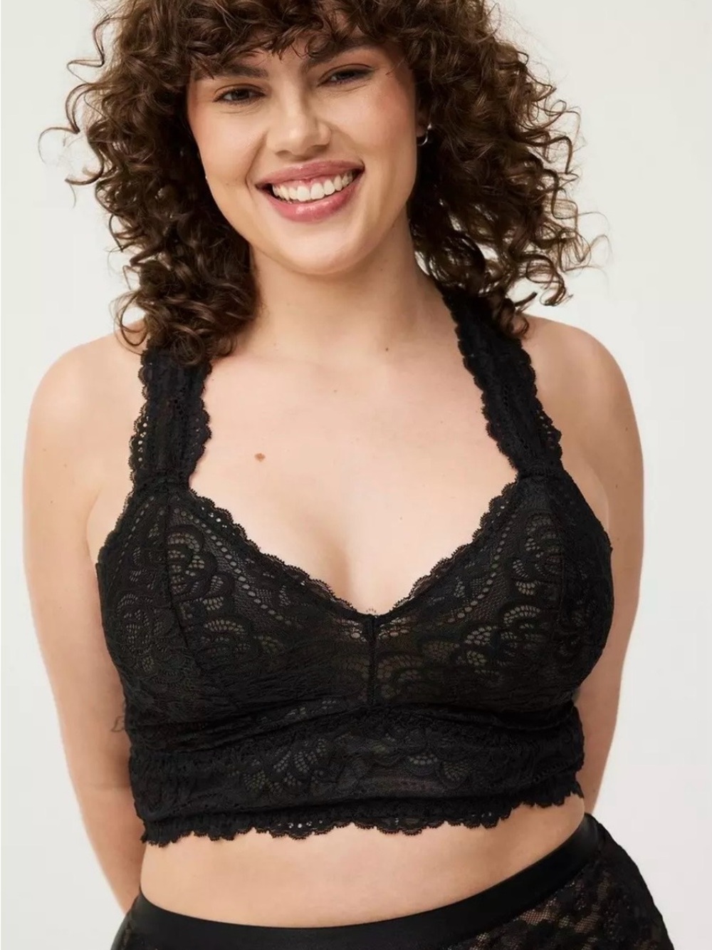 torrid Black Lace Longline Bralette